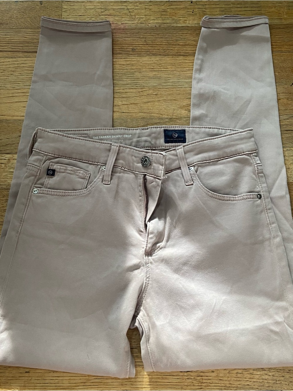 AG Adriano Goldschmied Pink Modal-Blend Denim Pants Size 26